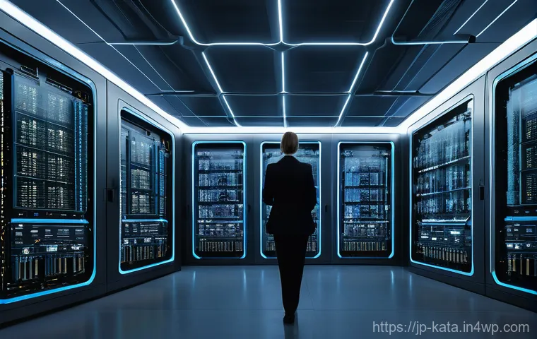 데이터 주권과 AI 데이터 활용 - **Prompt:** A dynamic, conceptual representation of AI learning responsibly. In the center, a radian...